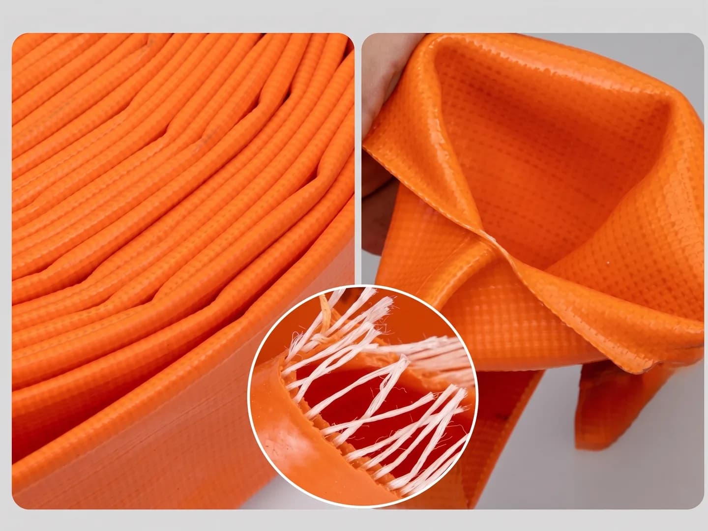 PVC POLYESTER FIBER HIGH-STRENGTH LAYFLAT HOSE product image 1
