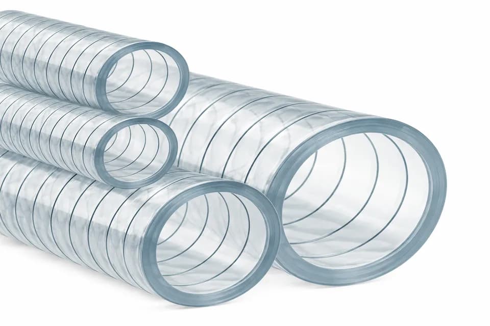 Transparent PVC steel wire reinforced hoses