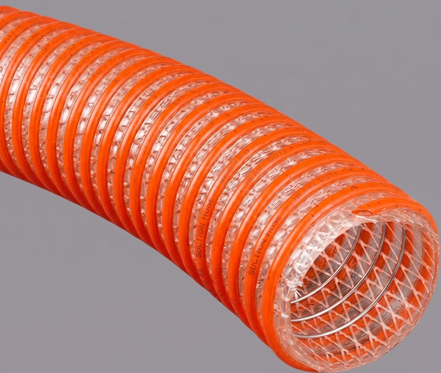 PVC HIGH/LOW TEMPERATURE RESISTANT PLASTIC REINFORCED SPIRAL HOSE product image 1