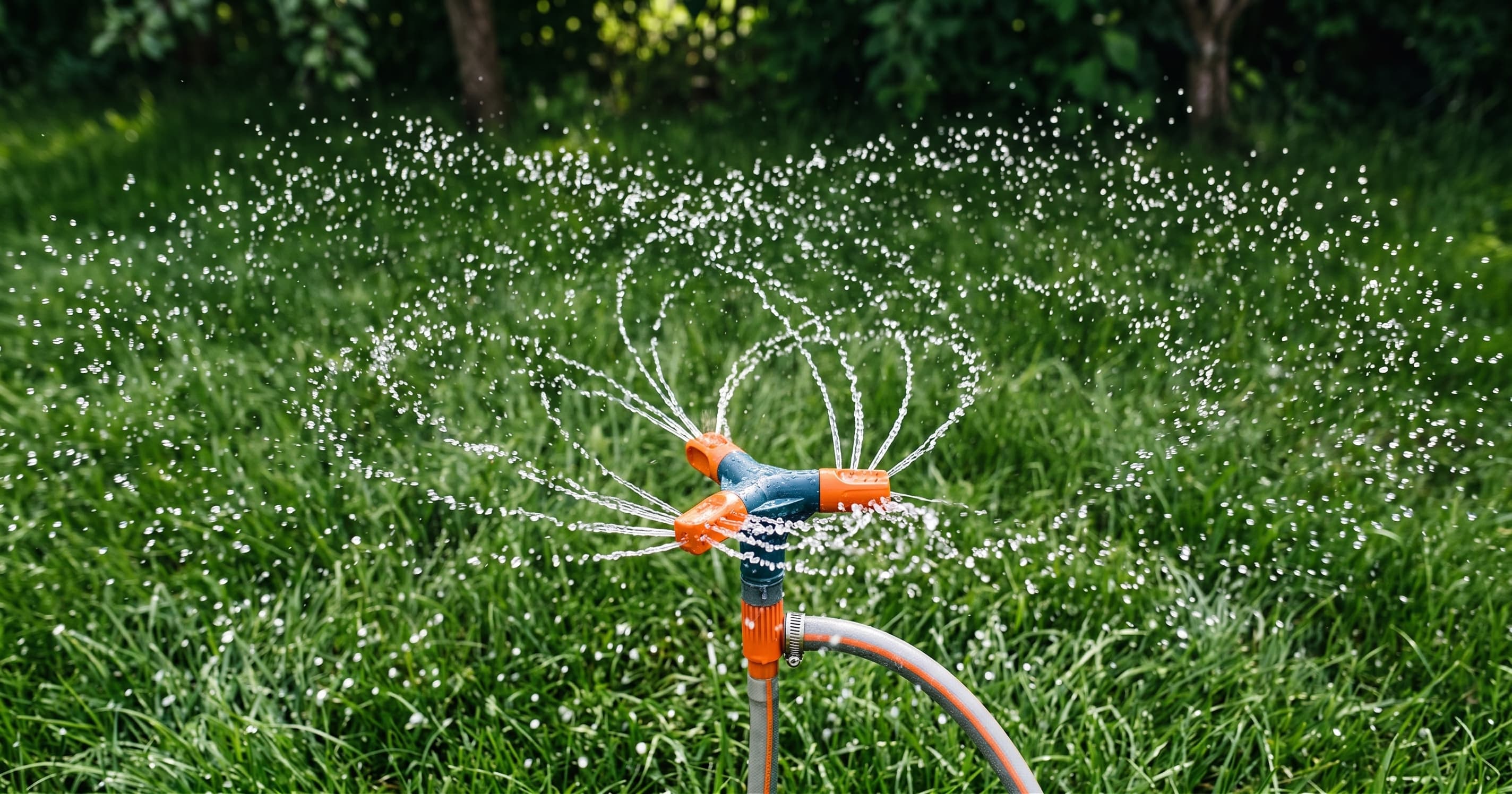 Irrigation sprinkler connected to a hose